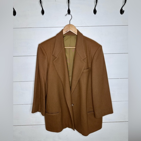 Lands' End Jackets & Blazers - Vintage Lands End tan 100% classic wool blazer
